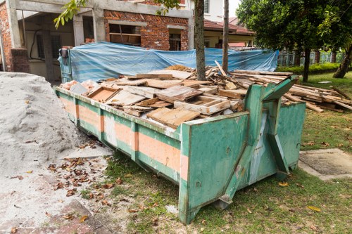 Commercial waste removal truck in Yiewsley