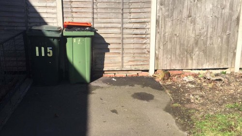 Sorted items during garage clearance