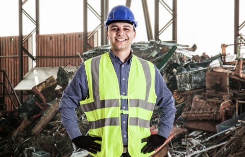 Business owner coordinating waste removal in Yiewsley